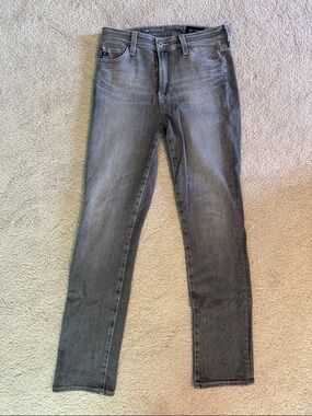 AG Adriano Goldschmied Women's Straight Leg Jeans - Gray Wash